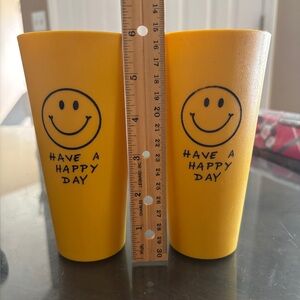 Yellow Smiley Face Cups
